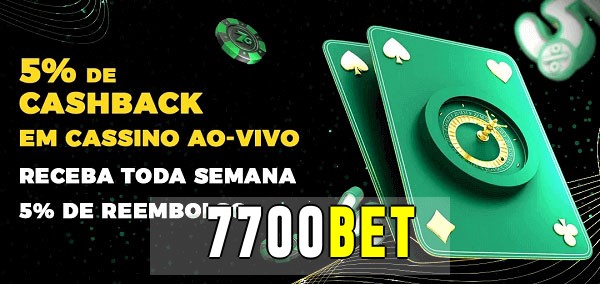 Promoções do cassino ao Vivo 7700bet